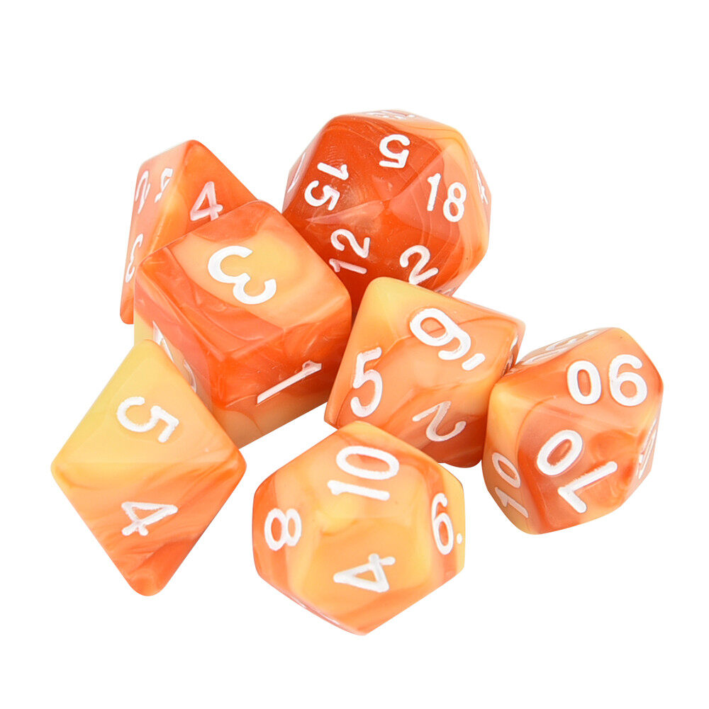 (สำหรับสต็อก) 7ชิ้น/เซ็ตเกม TRPG Dungeons & Dragons Polyhedral D4-D20หลายด้านลูกเต๋าอะคลีลิค) Bessidess