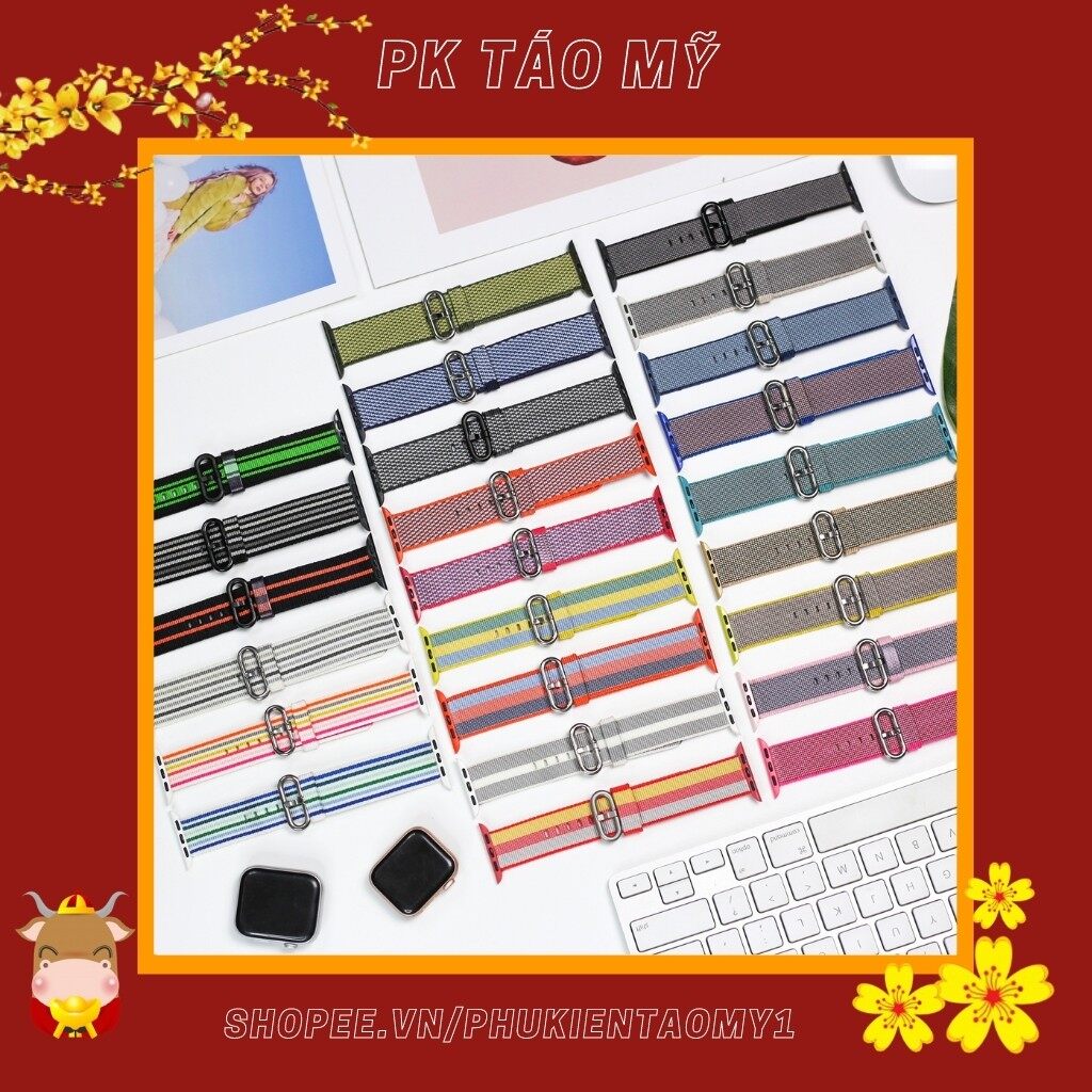 Dây Apple Watch Nylon Dạng Vải Dệt Cho Đồng Hồ Thông Minh Apple Watch Full Size