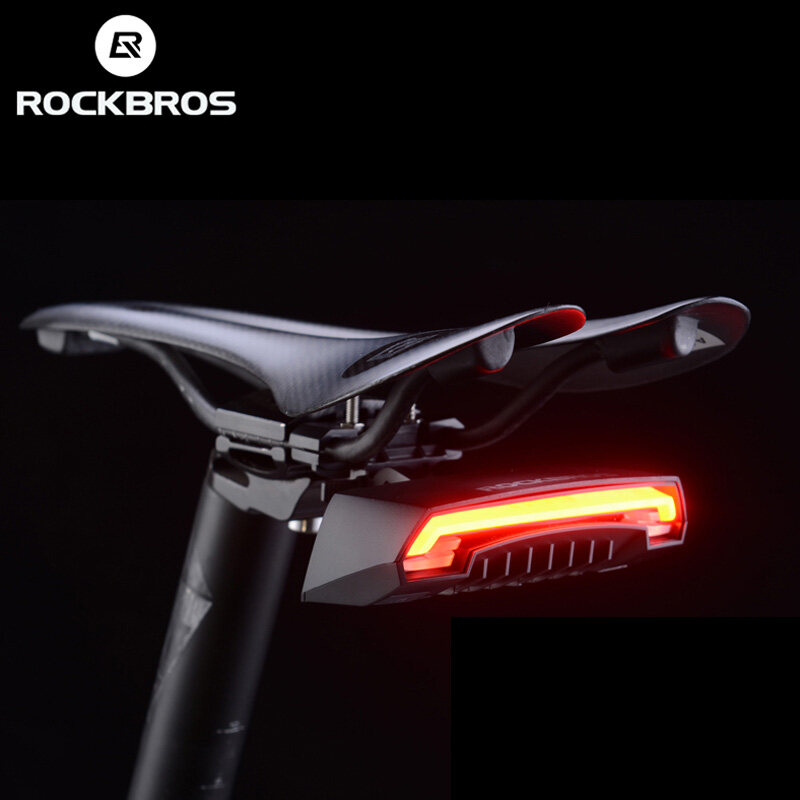 ROCKBROS Đèn Phía Sau Xe Đạp USB Không Dây Có Thể Sạc Lại Xe Đạp Leo Núi Chống Nước An Toàn Điều Khiển Từ Xa Thông Minh Bật Đèn Xe Đạp