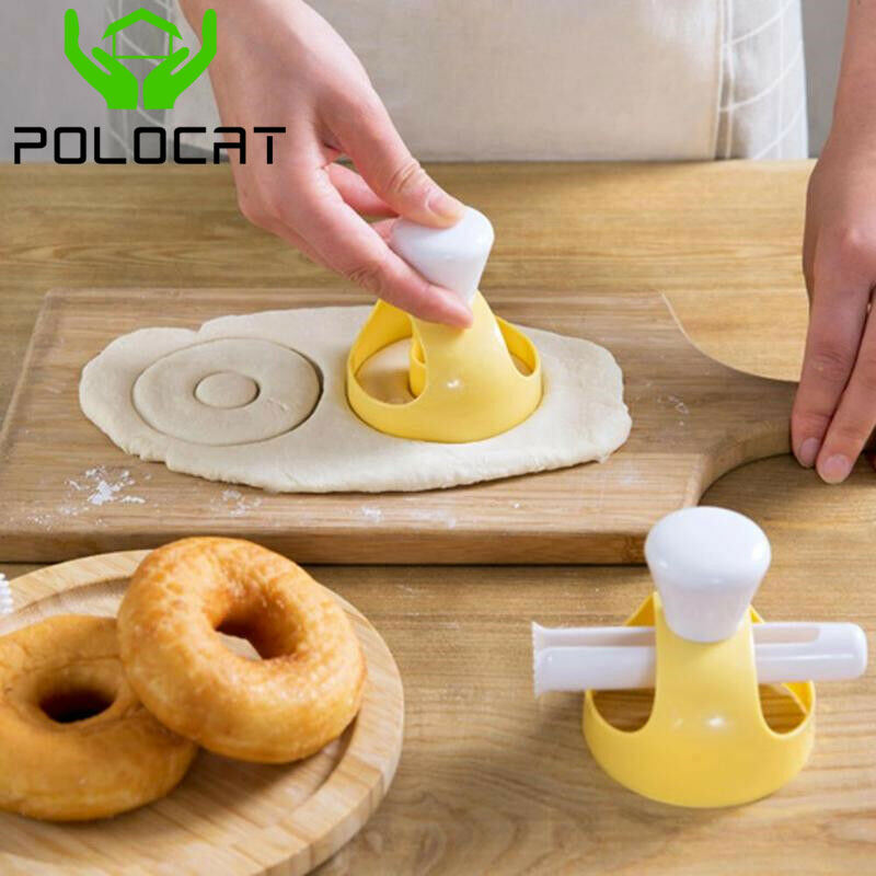 Khuôn cắt tự làm bánh donut, bánh ngọt bánh mì món tráng miệng bánh quy bánh rán Polocat