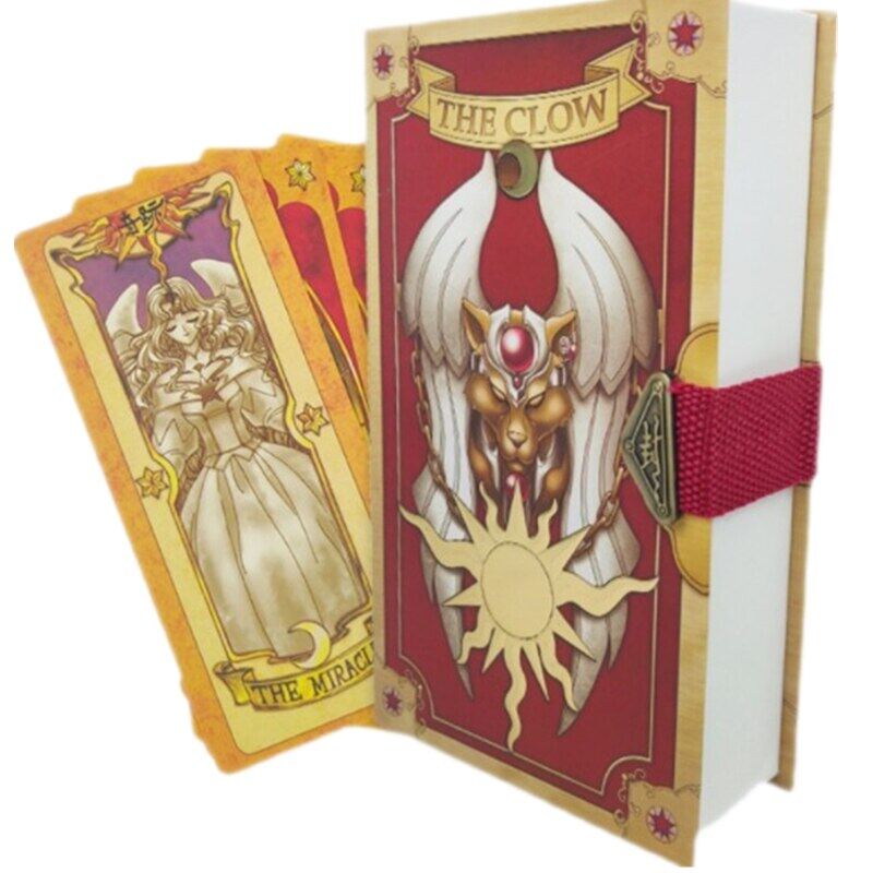 60 cái Bộ thẻ bài Anime Captor KINOMOTO Sakura cosplay Tarot giấy thẻ bài