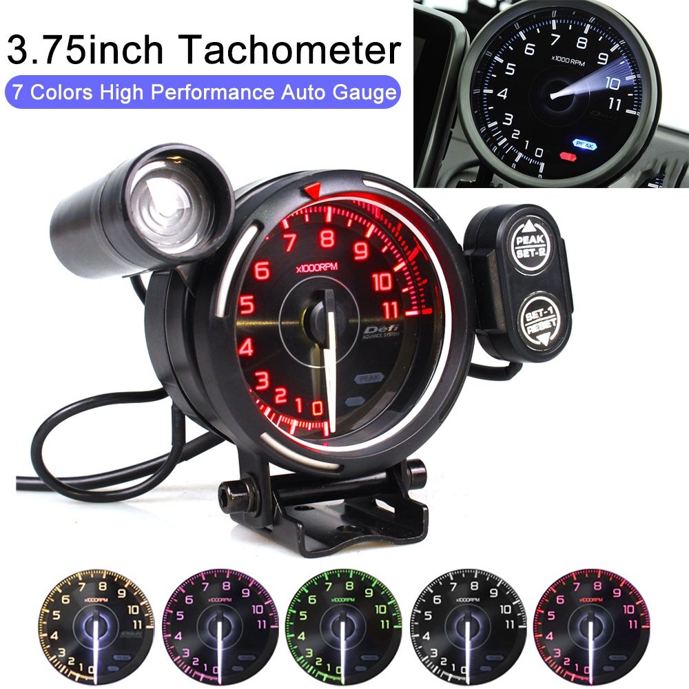 Defi advance a1 meter đồng hồ đo tốc độ xe đua 7 màu đồng hồ đo tốc độ 0-11000 rpm động cơ bước tốc độ cao 80mm có đèn báo rẽ và cảnh báo đỉnh
