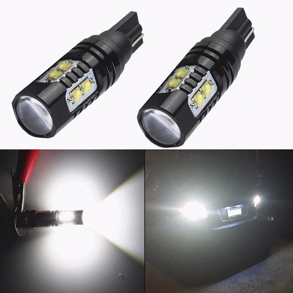 2 chiếc đèn led lùi dự phòng hid cree led trắng sáng t10 6000k bộ bóng đèn xe ô tô