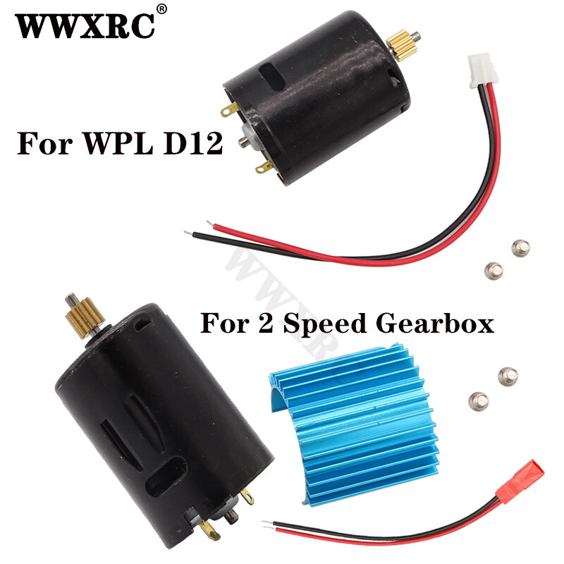 WWXRC Động Cơ 52000 Tốc Độ Cao 370 Rpm Cho WPL D12 D42 MN90 MN91 MN99 MN99S MN45 2 Hộp Số Tốc Độ Phụ Tùng Xe Tải Máy Bay Điều Khiển Từ Xa
