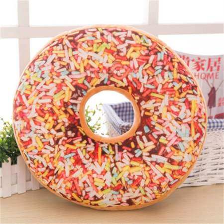 SUPERRR Christmas Donut Stuffed Toy Seat Cushion Plush Toy