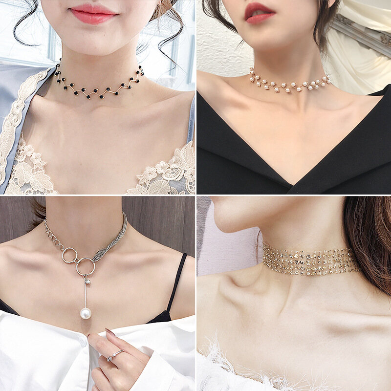 Vòng Cổ Ngọc Trai Vòng Cổ Choker Nữ Vòng Cổ Cá Tính Thời Trang Phụ Kiện Đám Cưới