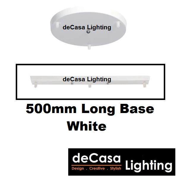 Decasa Lighting(300mm Round Base) or (500mm Long Base) 3 Pendants Fixture Ceiling Light (A-LB/RB)