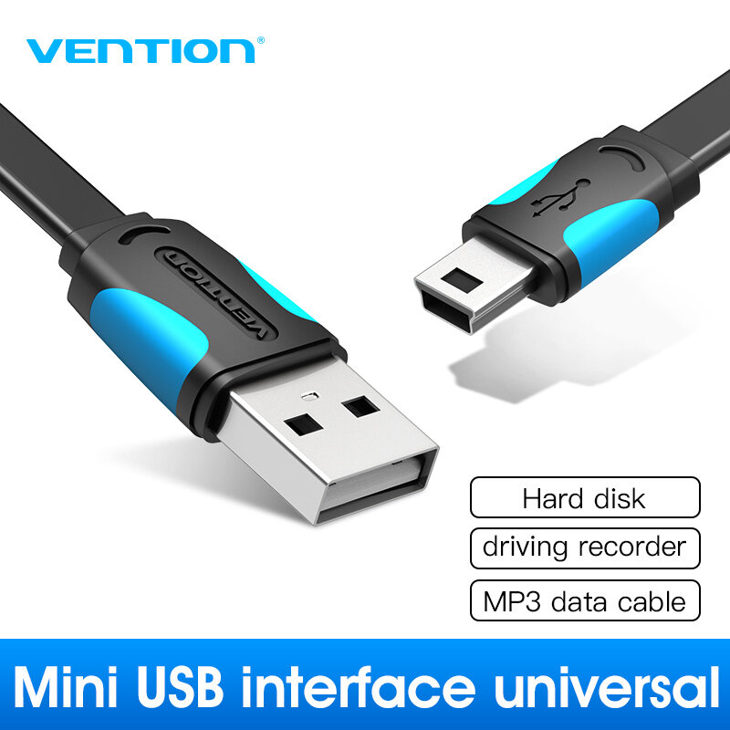 Vention cáp sạc Mini USB 2.0 A Male to Mini USB Male Data Cable For Cellular Phone Digital Camera HD