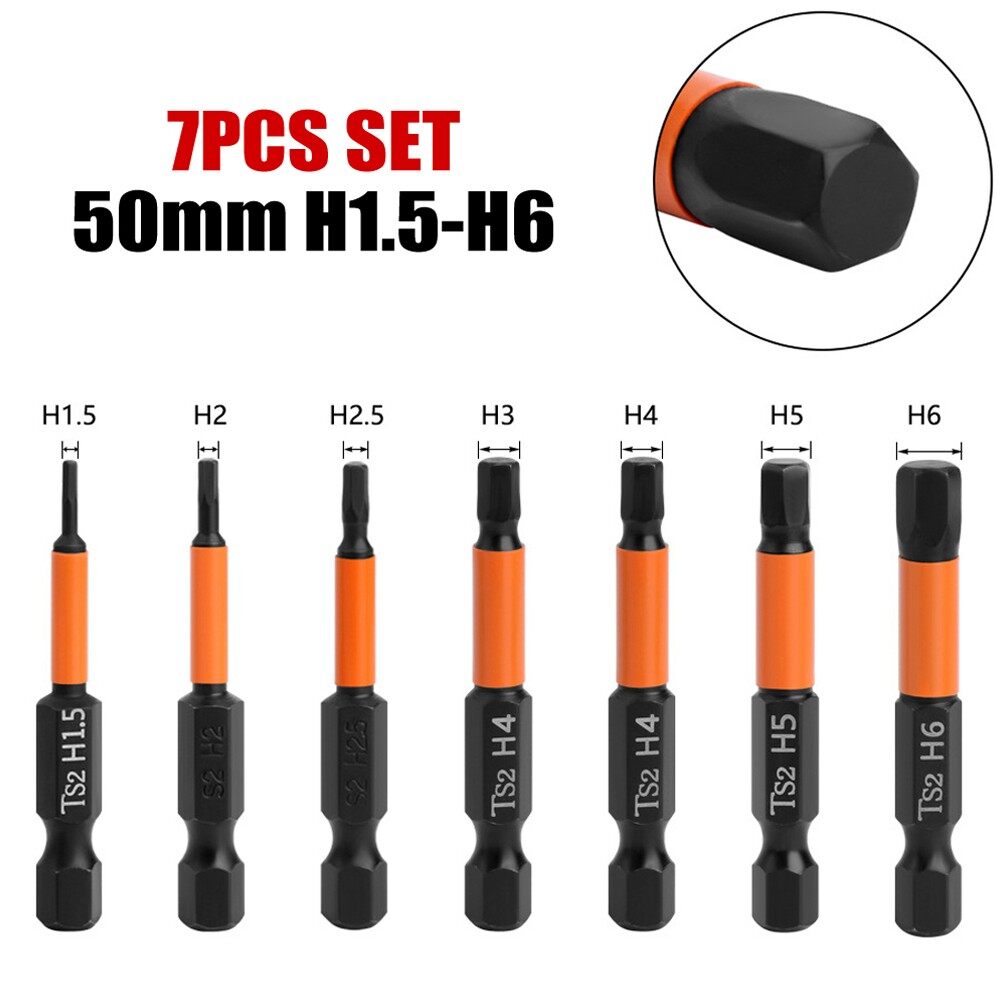7 chiếc tuốc nơ vít bit tua vít hình lục giác bit cho tua vít điện mũi khoan tuốc nơ vít dụng cụ thủ công