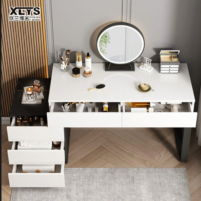 XINLANYASHE dressing table 110cm 130cm makeup table Korean style dressing table Mini dressing table, dresser table makeup table cosmetic table Multipurpose table, beautiful, modern, bedroom, small makeup table Can be a writing desk ราคา 2,439 บาท*ส่งฟรี