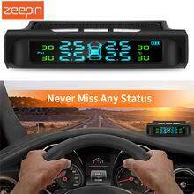 ? 100% Original?ZEEPIN C240 การตรวจสอบแรงดันยางรถยนต์ระบบโซลาร์tpms Universal Wireless Real - Time แสดงการตรวจสอบแรงดันยางรถยนต์ระบบ 4 ภายนอก/ภายในเซ็นเซอร์ TMPS
