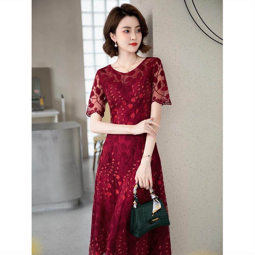 Váy cưới cho mẹ váy cưới cho mẹ chồng mùa hè váy cho mẹ chồng trẻ váy khiêu vũ