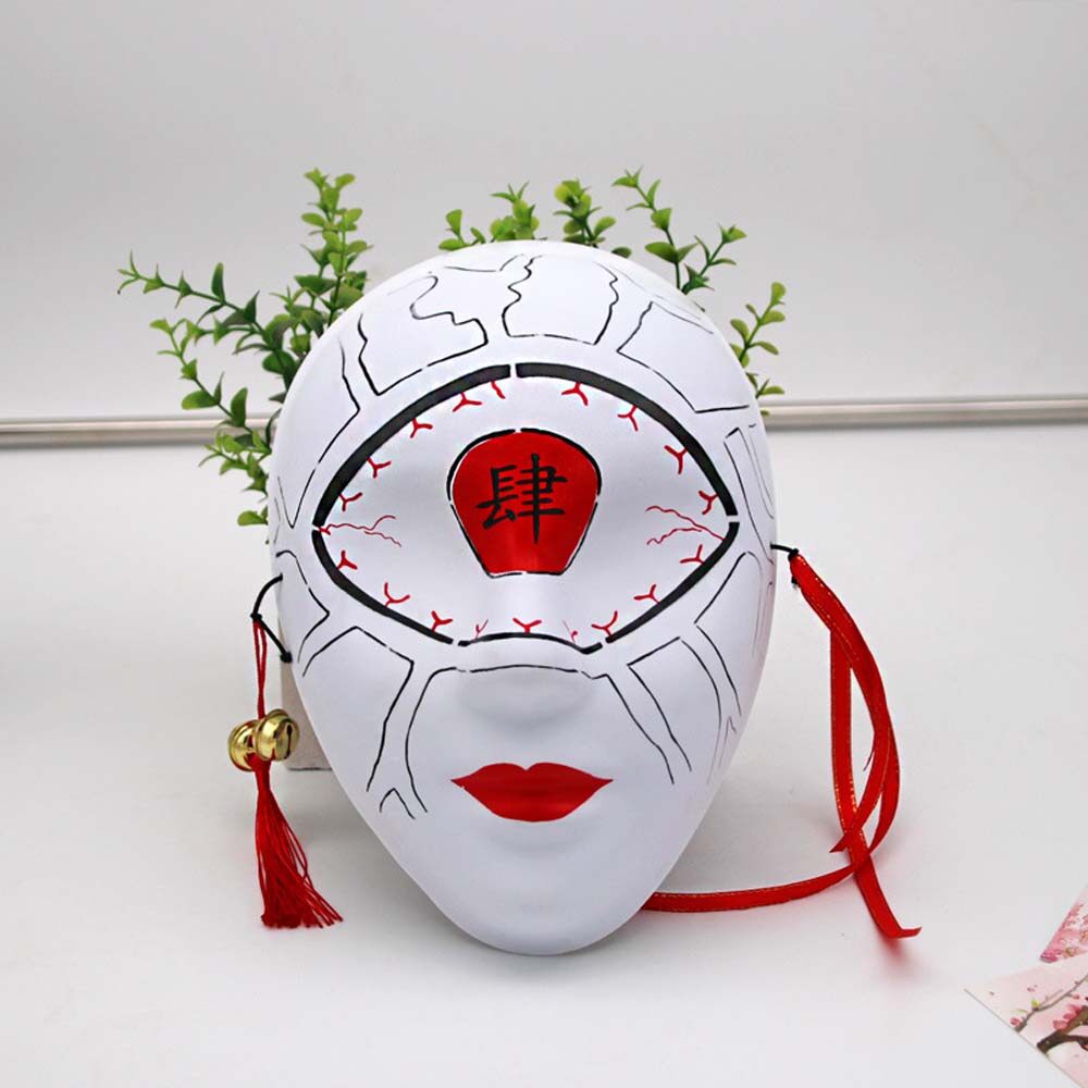 XUECHUANGYING อะนิเมะคอสเพลย์หน้ากากอะนิเมะอะนิเมะญี่ปุ่น Kabuki Kitsune Headwear หน้ากากปาร์ตี้ Props หน้ากากคอสเพลย์ Party Props Demon Slayer