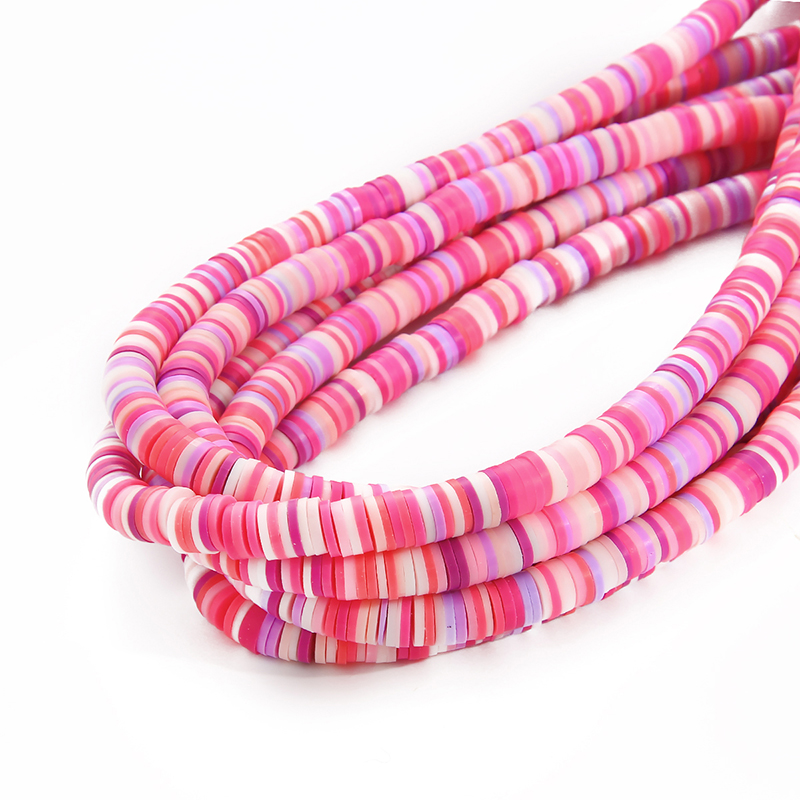 350pcs Multi colors 4mm Polymer Clay Chip Disk Loose Spacer Slices Beads for DIY Necklace Bracelet Jewelry Findings Making
