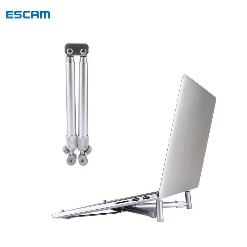 Escam chân đế laptop giá để laptop macbook giá đỡ bàn laptop nhiều góc có thể điều chỉnh hợp kim nhôm có thể gập lại giá đỡ máy tính để bàn, đế máy tính xách tay cho pc/macbook