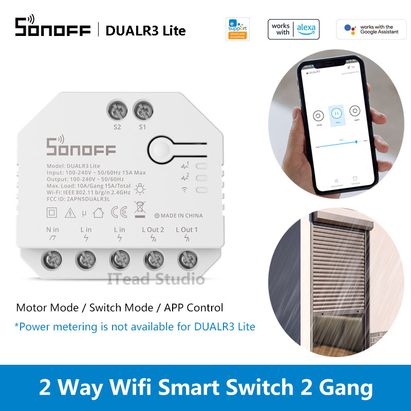 Công tắc thông minh itead sonoff wifi diy công tắc hai chiều công tắc mini đo năng lượng mô-đun không dây rơle kép công tắc đèn 2 nút cho ngôi nhà thông minh, dualr3 / dualr3 lite