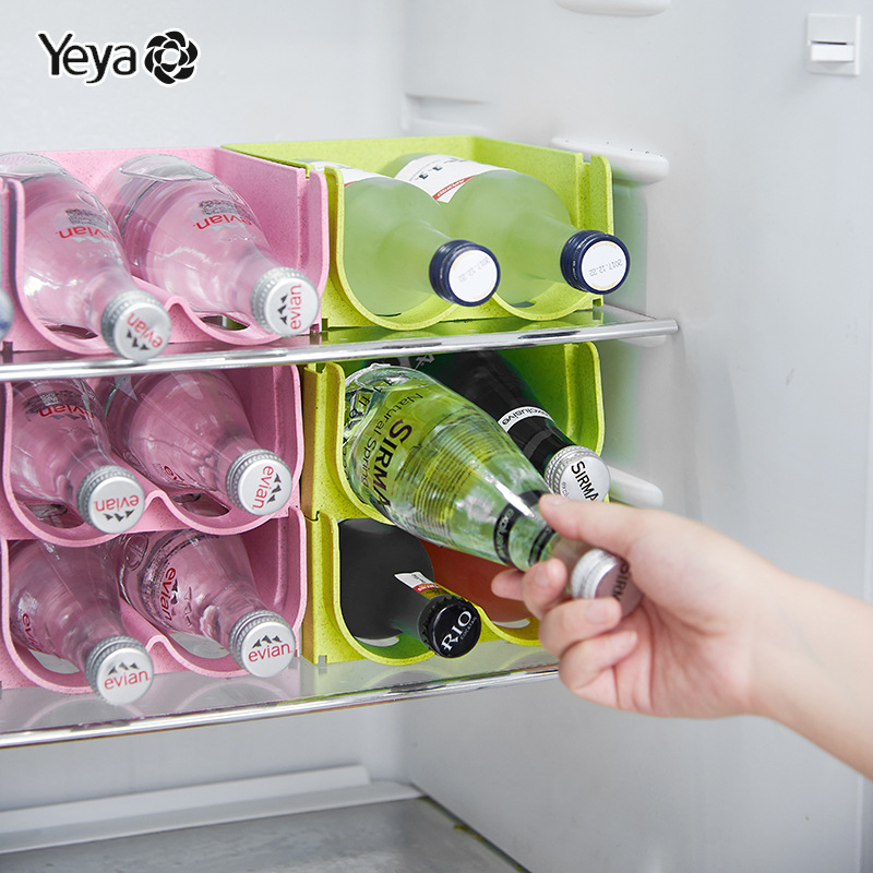 Refrigerator storage box beer beverage storage box cans can be stacked refrigerated storage rack kitchen bottle cans finishing shelf ราคา 58 บาท*ส่งฟรี