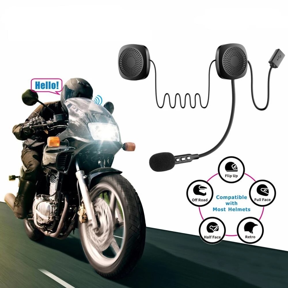 Xe Máy headphone Loa Stereo Headphone T2 bluetooth không dây 5.0 MP3 loa rảnh tay cuộc gọi Tai nghe xe máy Tai nghe điện thoại