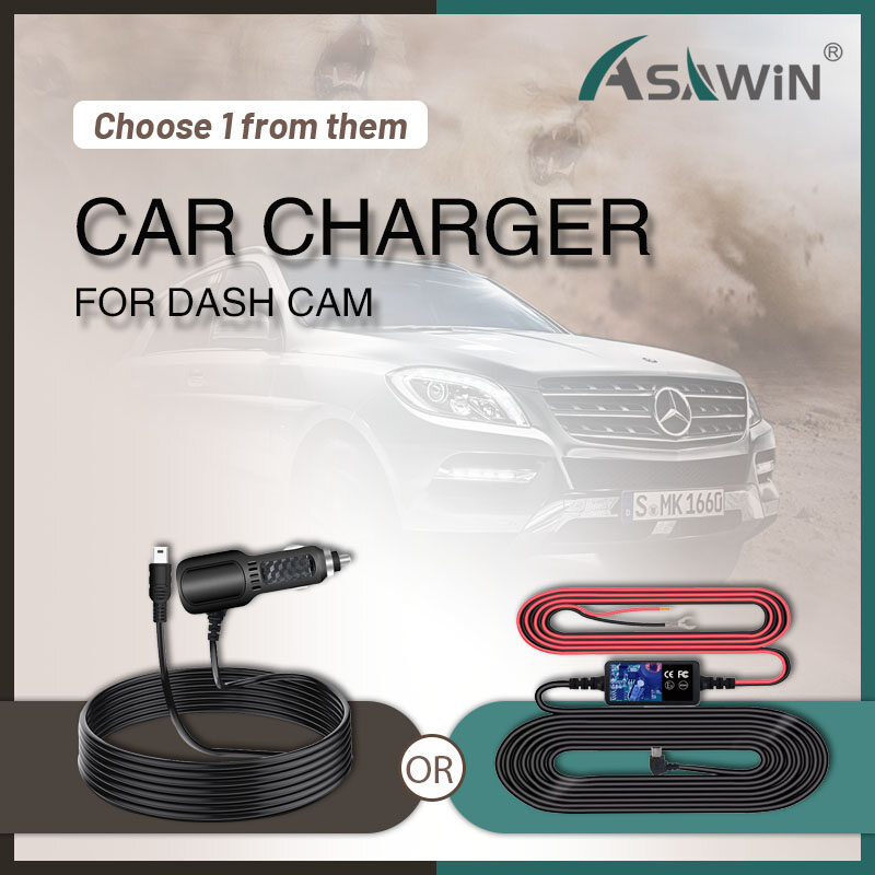 Asawin Car Charger Mini USB Car Power Cable Used For Asawin Zonemi And Most Other Dash camera Different current Options 1500MA 2500MA ราคา 407 บาท*ส่งฟรี