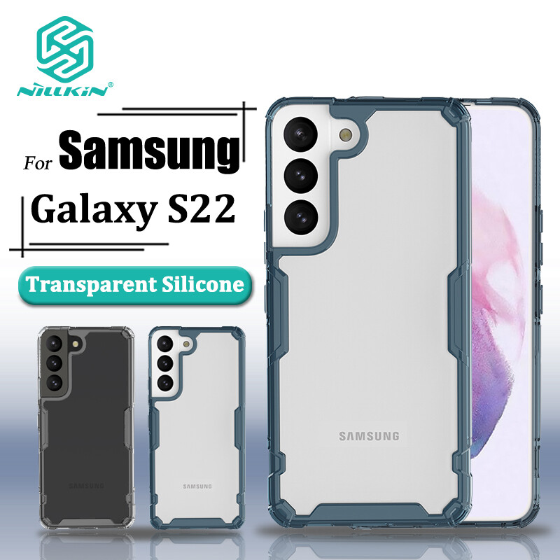 Nillkin Luxury Soft Silicone Case for Samsung Galaxy S22 Phone Cases Transparent TPU + PC Silicone Clear Shockproof Back Cover