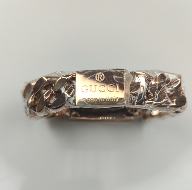 Chuỗi Này Vòng Đeo Tay Trong, Bạc Có Một Quán Bar, Chi Tiết Khắc Với Họa Tiết Ma Gu Cci