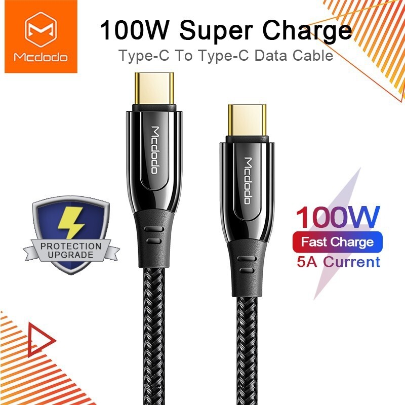 Dây sạc 2 đầu type c 5A Mcdodo siêu nhanh 100w dài 1.2m Cáp type c to typec