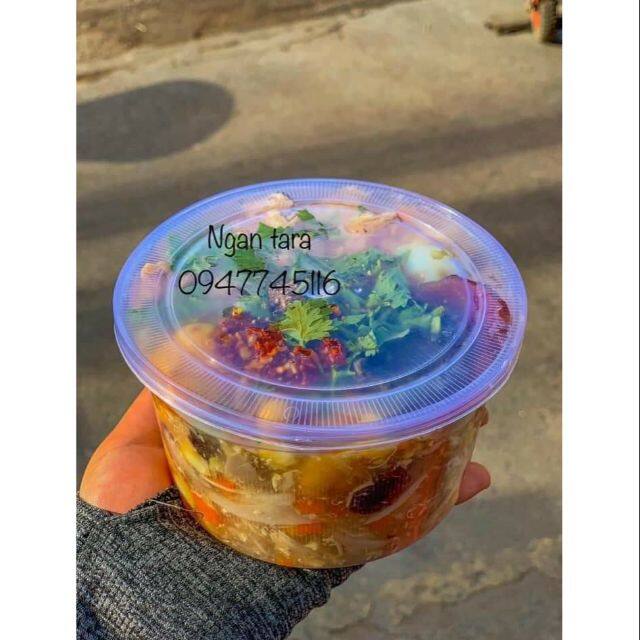 Combo 50 hộp nhựa tròn 500ml kèm nắp ( Thố hủ tiếu)
