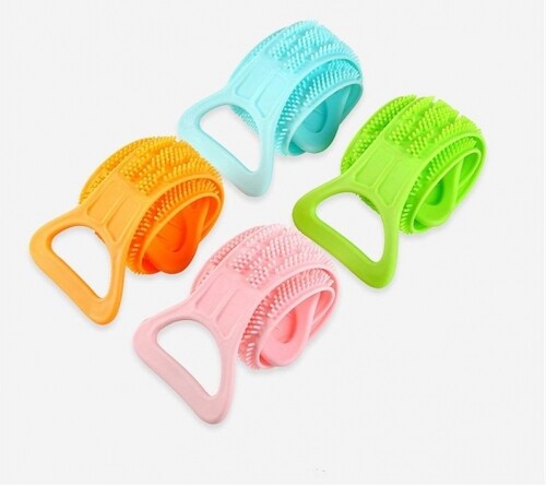 QQ Magic Silicone Brushes Bath Towels Rubbing Back Mud Peeling Body Massage Shower Extended Scrubber Skin Clean Shower Brushes