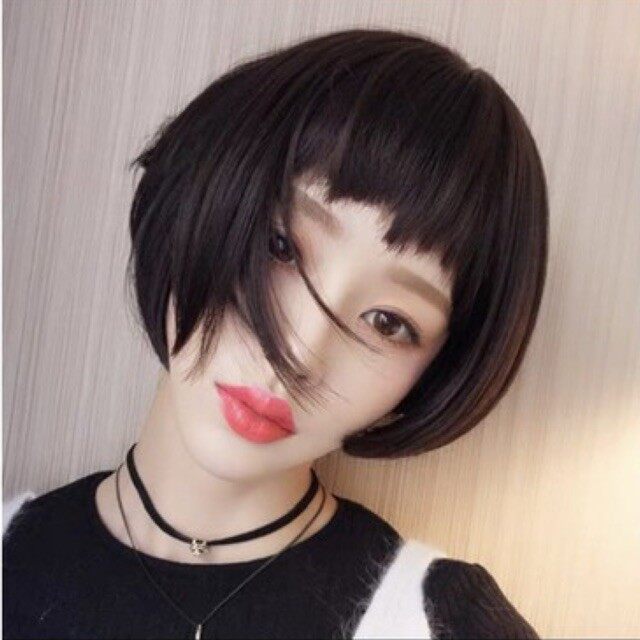 Tóc giả tomboy| tóc giả cúp mái sole + tặng lưới chùm tóc