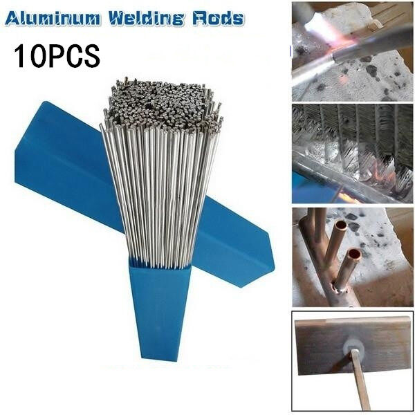 Thợ Săn Trong Mơ, 10 Cái Que Hàn Nhôm 1.6MM 50CM Thanh Hàn Nóng Chảy Dễ Dàng Ở Nhiệt Độ Thấp Dây Lõi Không Cần Bột Hàn Hàn Nhôm