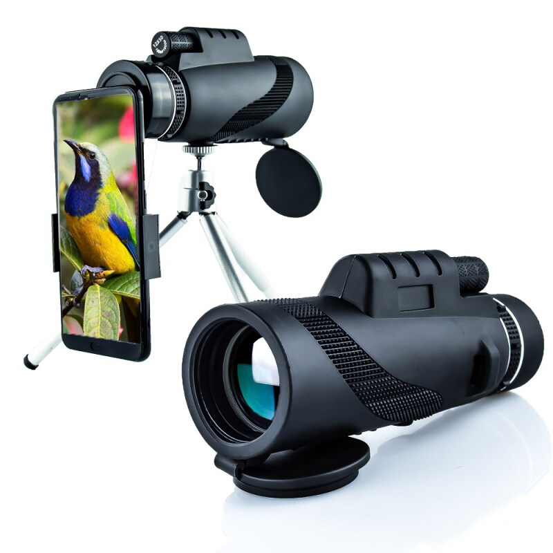 Topdigitเลนส์กล้องโทรทรรศน์ตาเดียว + ขาตั้งกล้อง + คลิป,เลนส์ซูม40X60สำหรับสมาร์ทโฟนUS