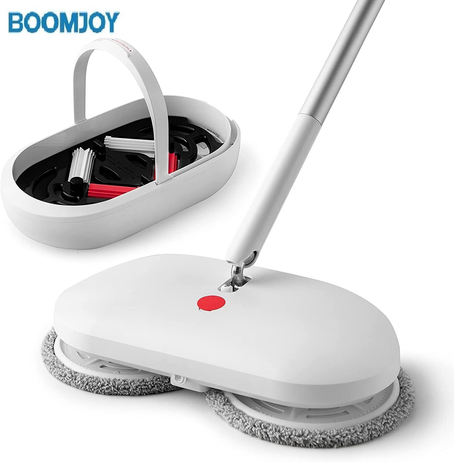 BOOMJOY Electric Mop Cordless with Automatic Cleaning Bucket Rotary Spray Mop Wooden, Marble, Tile Flooring Cleaning Self-propelled 360 Degree Rotation with Fan-Shaped Fountain ราคา 4,741 บาท*ส่งฟรี