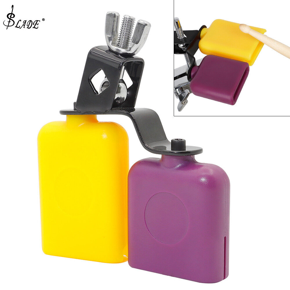 SLADE Square Cow Bell Bộ Gõ Khối Trống Âm Nhạc Latin Cao Và Thấp Cá Bằng Gỗ Chuông Bò Bộ Gõ Nhạc Cụ Đôi Màu Sắc