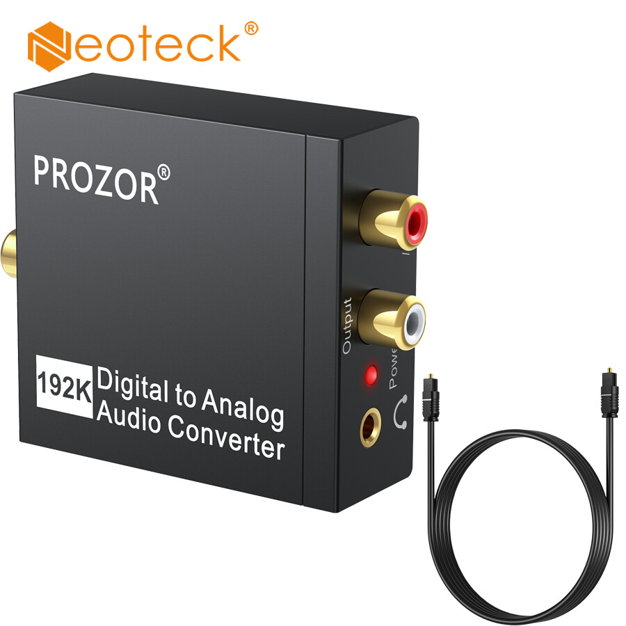 Bộ Chuyển Đổi DAC Neoteck 192KHz, Bộ Chuyển Đổi Âm Thanh Kỹ Thuật Số Sang Bộ Chuyển Đổi Âm Thanh Kỹ Thuật Số Đồng Trục Toslink Sang Stereo L/R RCA 3.5Mm