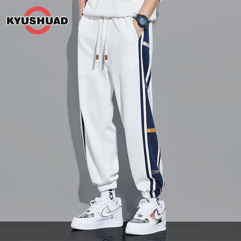 Kyushuad quần legging thể thao cho nam quần thường ngày vải nhung lông xu hướng quần legging ấm áp rộng rãi và đa năng quần nỉ