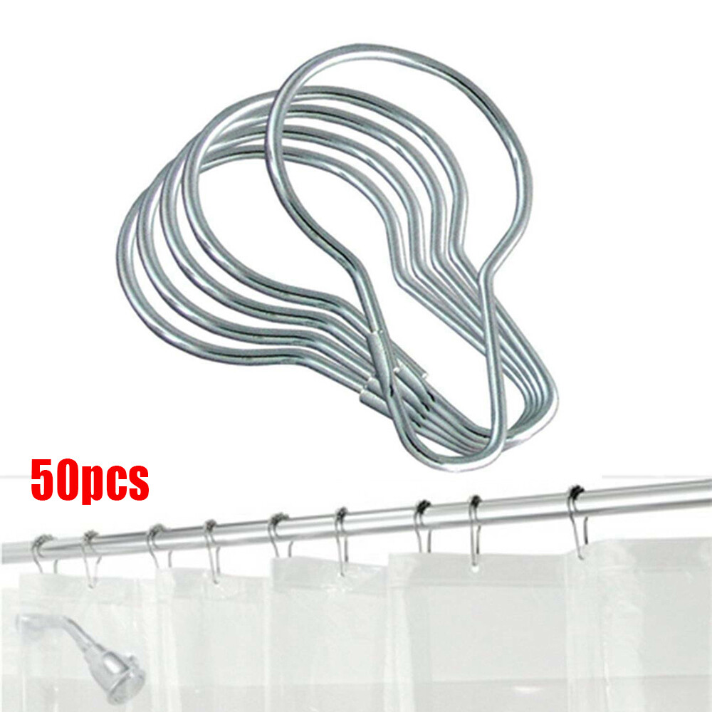 50 Cái Phòng Tắm Thực Tế Loại Bầu Rèm Tắm Móc Khóa Móc Treo Rèm rèm che cửa sổ