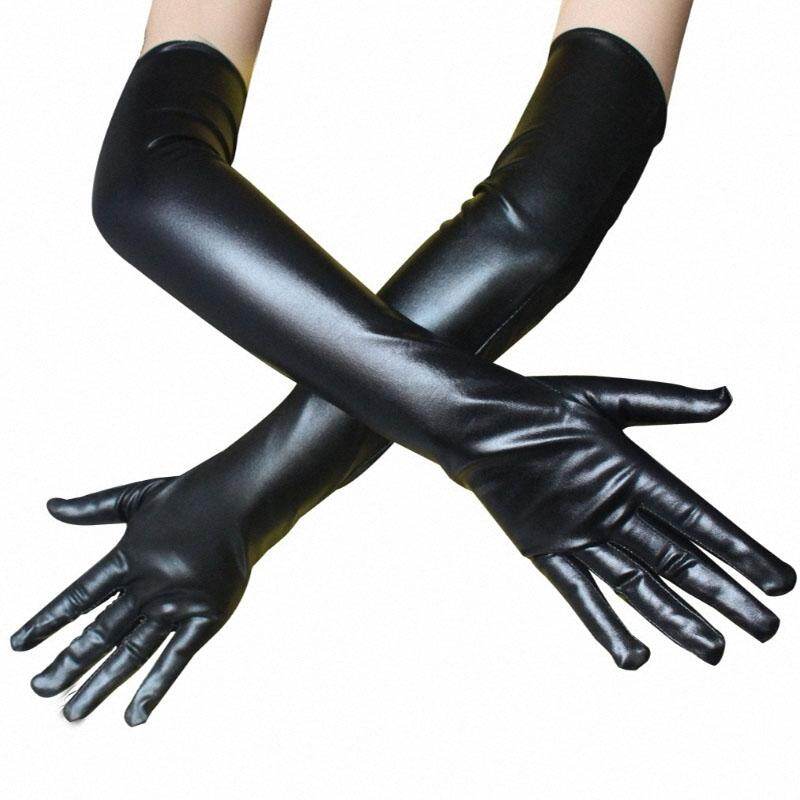 Beautyer Fashion Women Leather Gloves Ladies Long Leather Gloves Winter  Evening Party Full Finger Gloves COD | Lazada