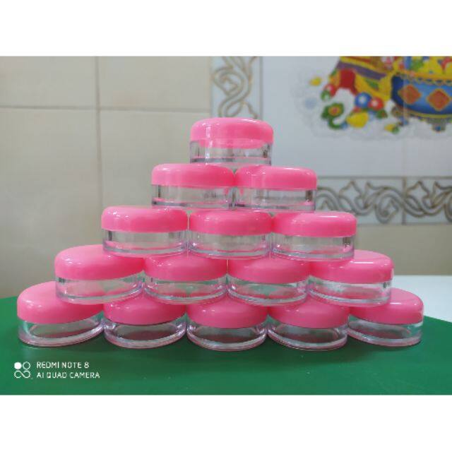 Hủ nhựa hồng nắp nhựa 10gram