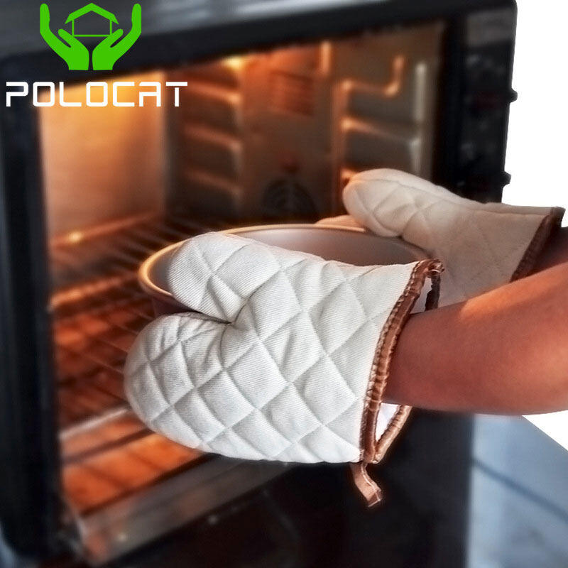 Polocat 1 Đôi Găng Tay Lò Nướng, Găng Tay Chần Bông Chịu Nhiệt Thân Thiện Với Da, Cho Nấu Nướng