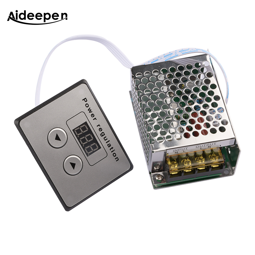 Original kkmol bộ điều khiển scr ac 220v 4000w bộ điều chỉnh điện áp điều khiển kỹ thuật số thyristor cho lò sưởi điện máy nước nóng