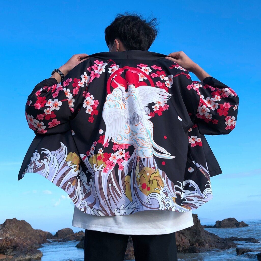 Giảm giá Áo Khoác Cardigan Nam Nữ dáng Kimono Haori Cá KOI Cá Chép màu đen  trắng phong cách Nhật Bản Cosplay cho các tín đồ Anime - BeeCost