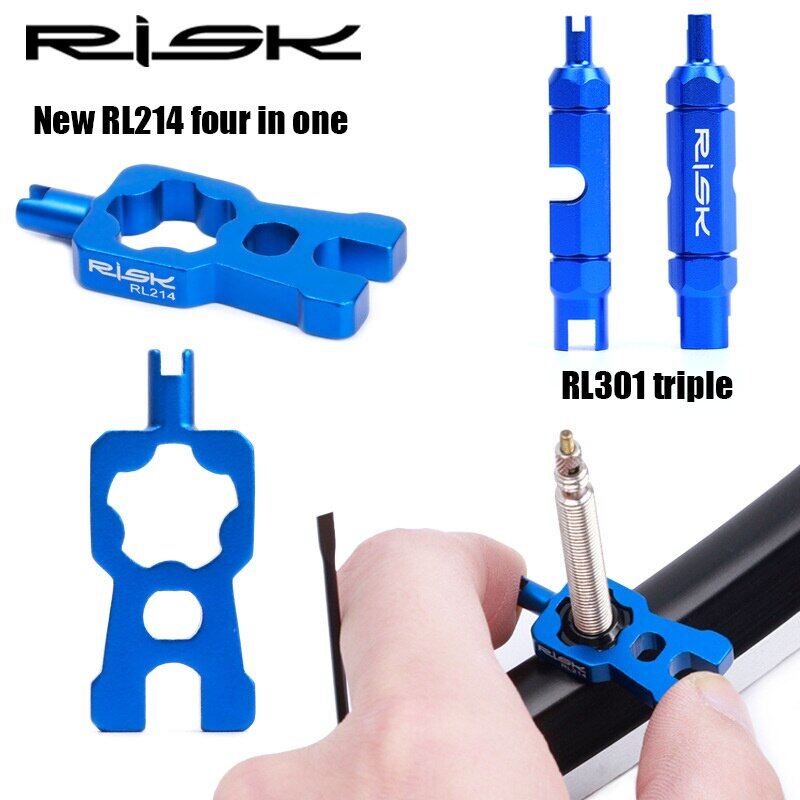 1 chiếc dụng cụ van xe đạp đa năng risk 4 trong 1 cờ lê lõi van dụng cụ tháo lắp cho xe đạp đường trường mtb phụ kiện