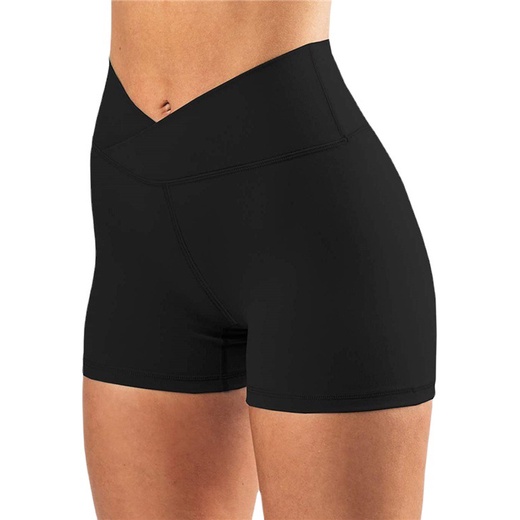 Quần legging lớn tập thể dục yoga quần đùi yoga nữ cạp chéo