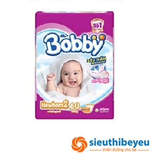 Sơ sinh miếng lót bobby nb2 60 miếng