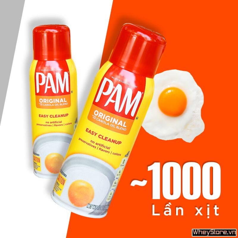 10 Oz ( 1000 Spray ) Dầu Ăn Kiêng Dạng Xịt Pam Original