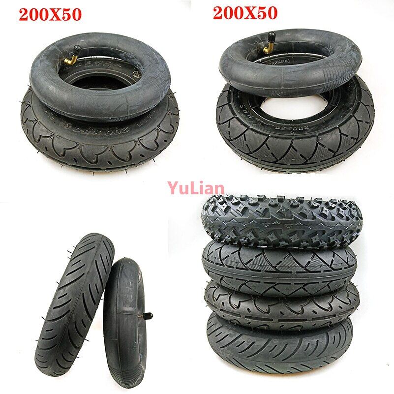 (8X2 \") 200X50 (8 Inch) Tire Fit For Electric Gas Scooter & Electric Scooter(Inner Tube Included) Wheelchair Wheel