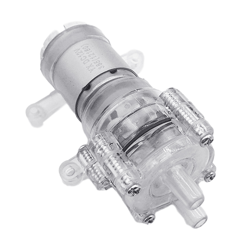 Máy bơm chân không nước màng mini bể cá trong suốt chịu nhiệt độ cao dc12v máy bơm nước 385hpc-9 máy bơm chân không