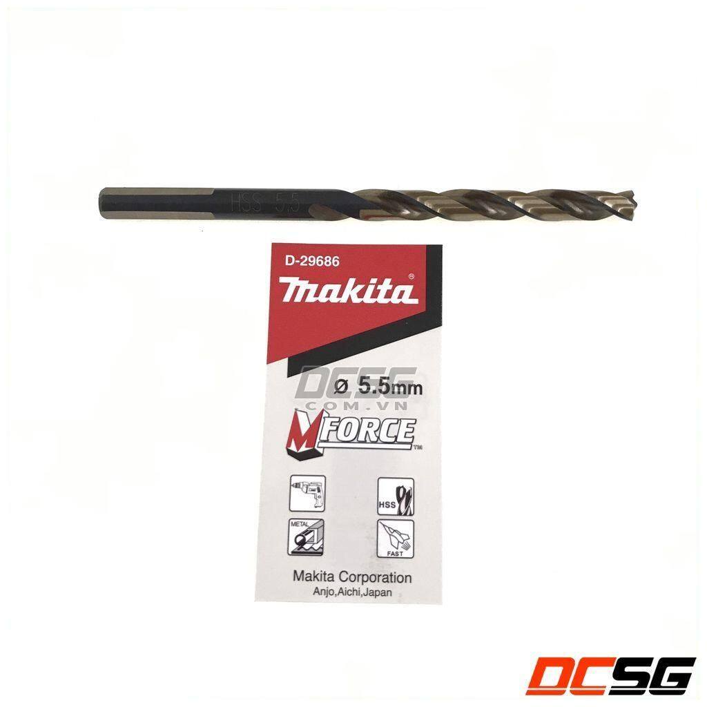 Mũi khoan inox hss mforce 5.5x93mm makita d-29686