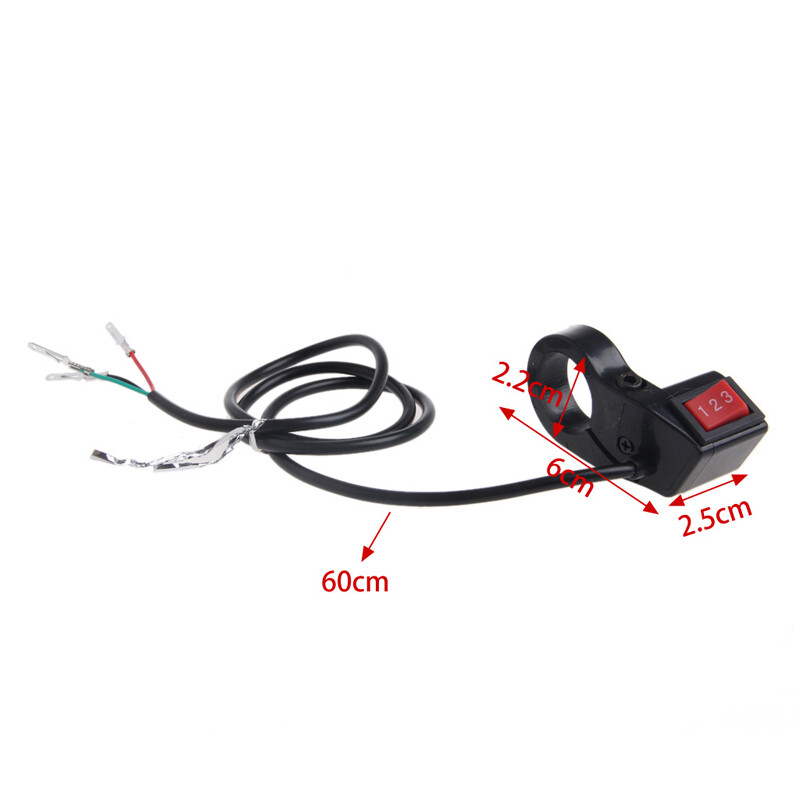 Công tắc mô đun điện 3 tốc độ 22mm cho bộ chuyển đổi xe đạp điện xe tay ga xe máy