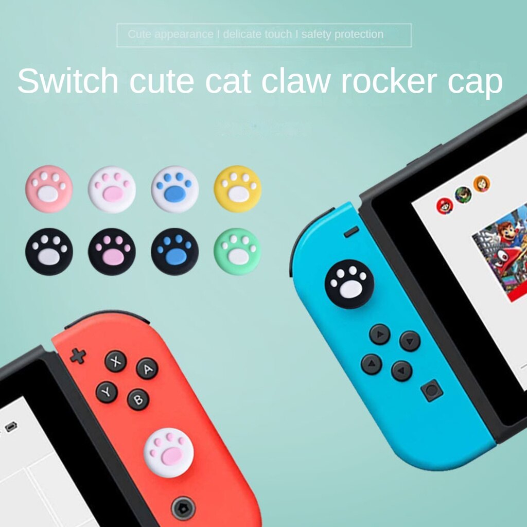 Bộ chuyển đổi Nintendo xử lý nút Rocker OLED Lite móng vuốt mèo Rocker Bìa joycon nút NS xử lý Silicone Vỏ đựng